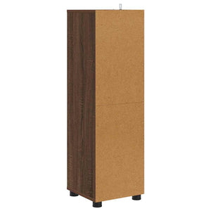 vidaXL Meuble de salle de bain avec porte aspect chêne marron 30,5 x 30 x 101 cm