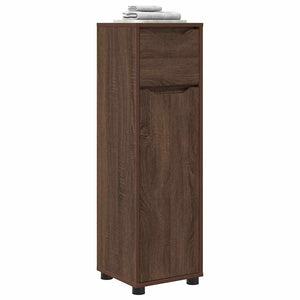 vidaXL Meuble de salle de bain avec porte aspect chêne marron 30,5 x 30 x 101 cm
