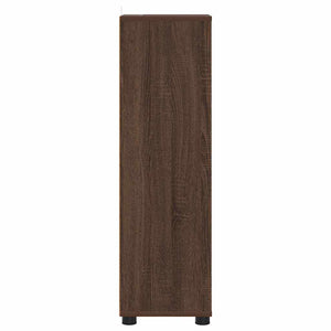 vidaXL Meuble de salle de bain avec porte aspect chêne marron 30,5 x 30 x 101 cm