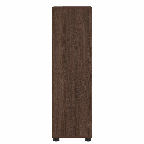 vidaXL Meuble de salle de bain avec porte aspect chêne marron 30,5 x 30 x 101 cm
