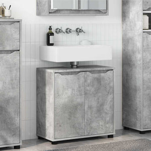 Beton Grau Waschbeckenunterschrank 60 cm