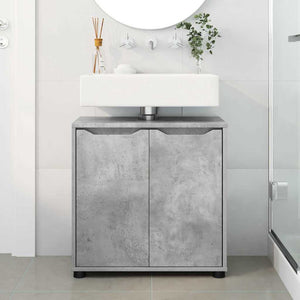 Beton Grau Waschbeckenunterschrank 60 cm