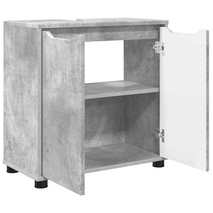 Beton Grau Waschbeckenunterschrank 60 cm