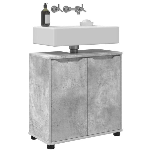 Beton Grau Waschbeckenunterschrank 60 cm
