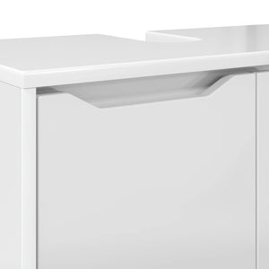 Hochglanz Waschbeckenunterschrank Weiß 60 cm