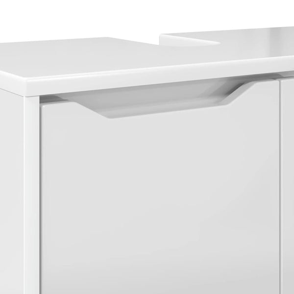 Hochglanz Waschbeckenunterschrank Weiß 60 cm