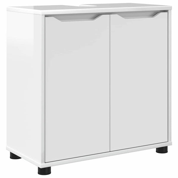 Hochglanz Waschbeckenunterschrank Weiß 60 cm
