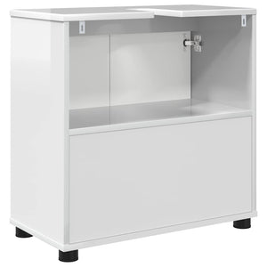 Hochglanz Waschbeckenunterschrank Weiß 60 cm