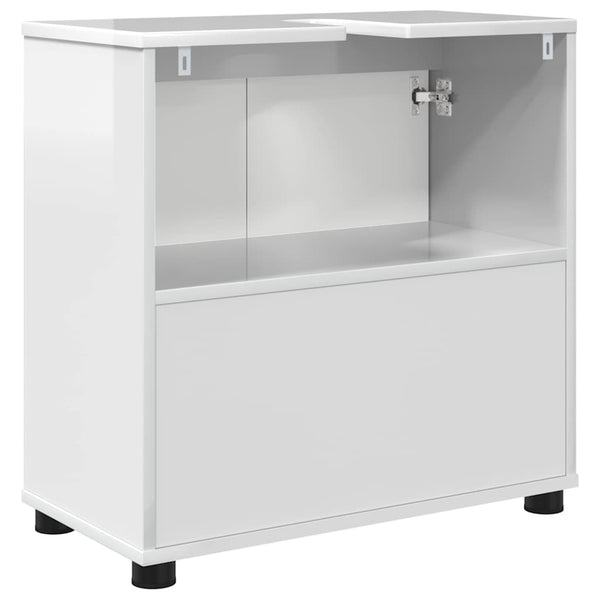 Hochglanz Waschbeckenunterschrank Weiß 60 cm