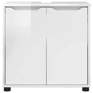 Hochglanz Waschbeckenunterschrank Weiß 60 cm