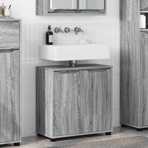 Grauer Waschbeckenunterschrank Sonoma 60 cm