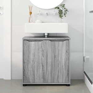 Grauer Waschbeckenunterschrank Sonoma 60 cm