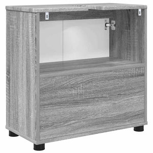 Grauer Waschbeckenunterschrank Sonoma 60 cm