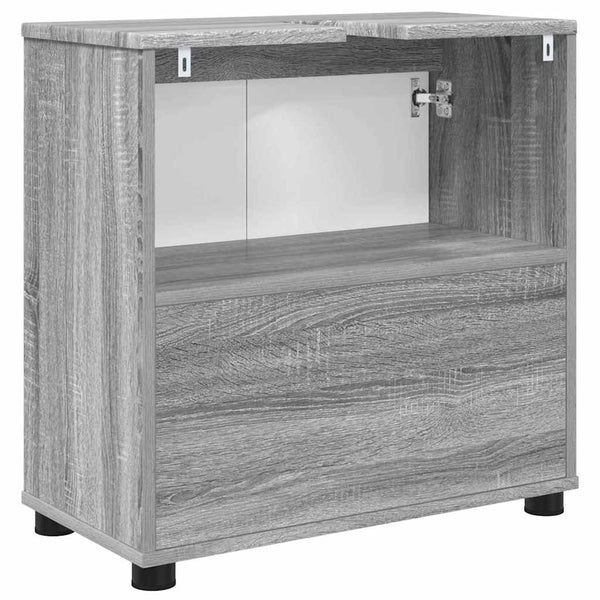Grauer Waschbeckenunterschrank Sonoma 60 cm