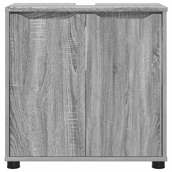 Grauer Waschbeckenunterschrank Sonoma 60 cm
