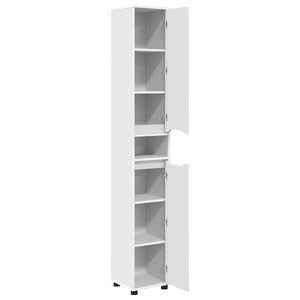 Badezimmerschrank Weiß 30,5x30x195cm