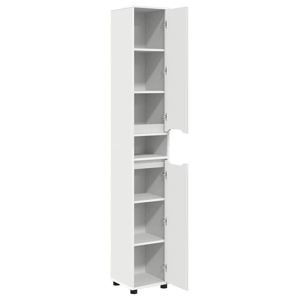Badezimmerschrank Weiß 30,5x30x195cm