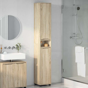 Badezimmerschrank Sonoma-Eiche 195 cm