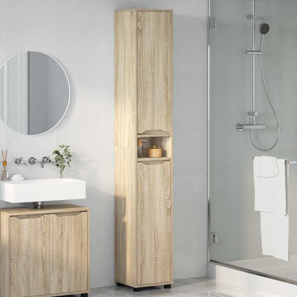 Badezimmerschrank Sonoma-Eiche 195 cm