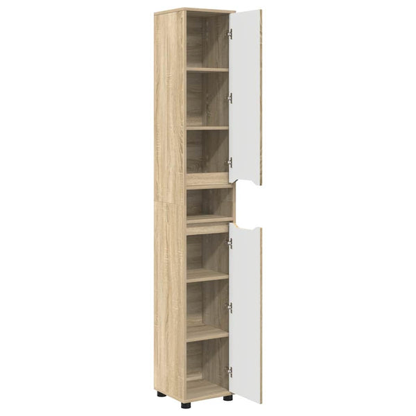 Badezimmerschrank Sonoma-Eiche 195 cm