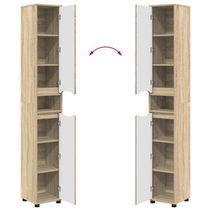 Badezimmerschrank Sonoma-Eiche 195 cm