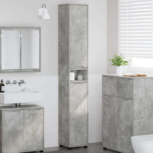 Badezimmerschrank Beton Grau 195cm