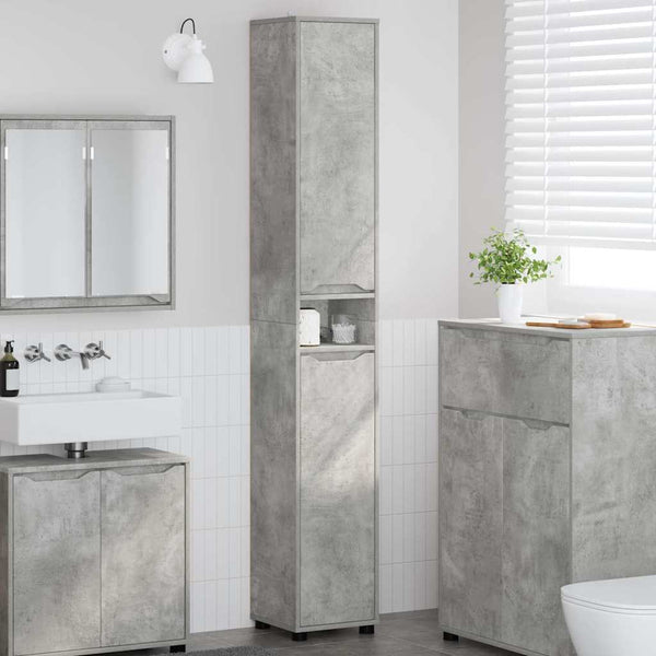 Badezimmerschrank Beton Grau 195cm