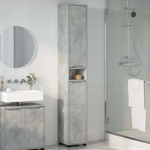 Badezimmerschrank Beton Grau 195cm