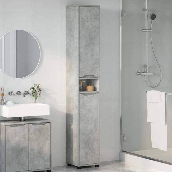 Badezimmerschrank Beton Grau 195cm
