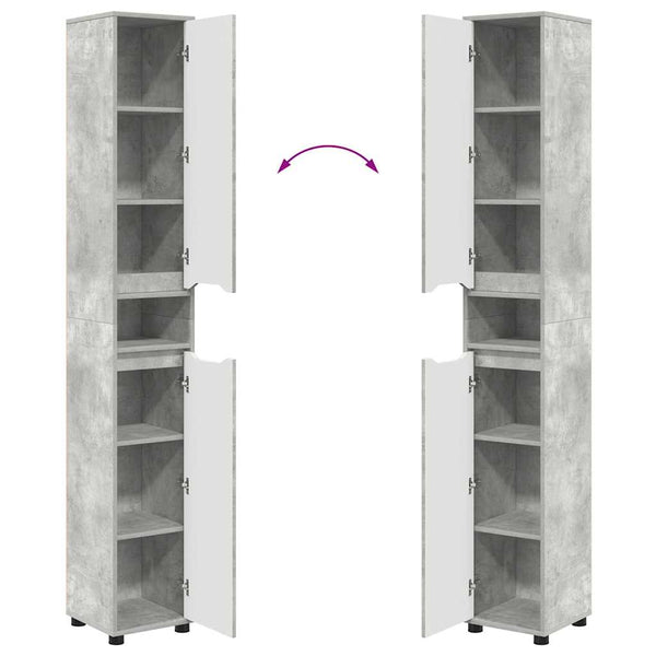 Badezimmerschrank Beton Grau 195cm