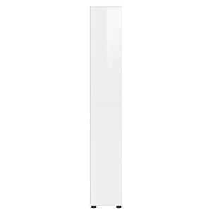vidaXL Armoire de salle de bain avec étagère Blanc brillant 30,5 x 30 x 195 cm