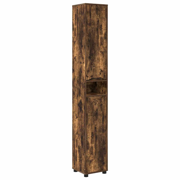 Badezimmerschrank Geräucherte Eiche 30,5x30x195 cm