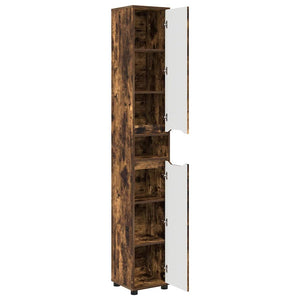 Badezimmerschrank Geräucherte Eiche 30,5x30x195 cm