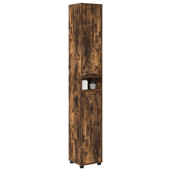 Badezimmerschrank Geräucherte Eiche 30,5x30x195 cm