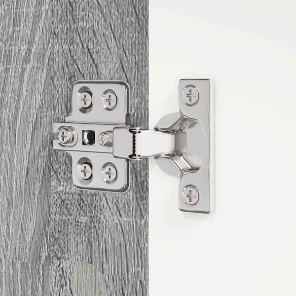 Badezimmerschrank mit Regal Grau 30,5x30x195 cm