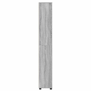 Badezimmerschrank mit Regal Grau 30,5x30x195 cm