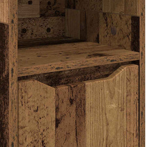 vidaXL Meuble de salle de bain bois de récupération 30,5 x 30 x 195 cm Bois d'ingénierie