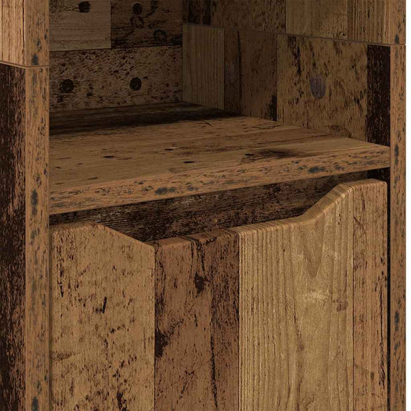 vidaXL Meuble de salle de bain bois de récupération 30,5 x 30 x 195 cm Bois d'ingénierie