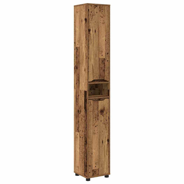 vidaXL Meuble de salle de bain bois de récupération 30,5 x 30 x 195 cm Bois d'ingénierie