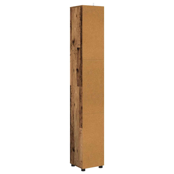 vidaXL Meuble de salle de bain bois de récupération 30,5 x 30 x 195 cm Bois d'ingénierie