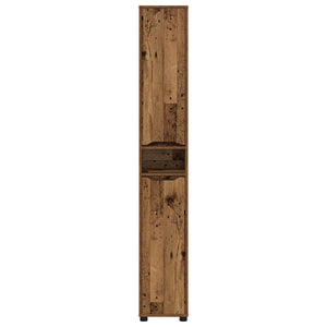 vidaXL Meuble de salle de bain bois de récupération 30,5 x 30 x 195 cm Bois d'ingénierie