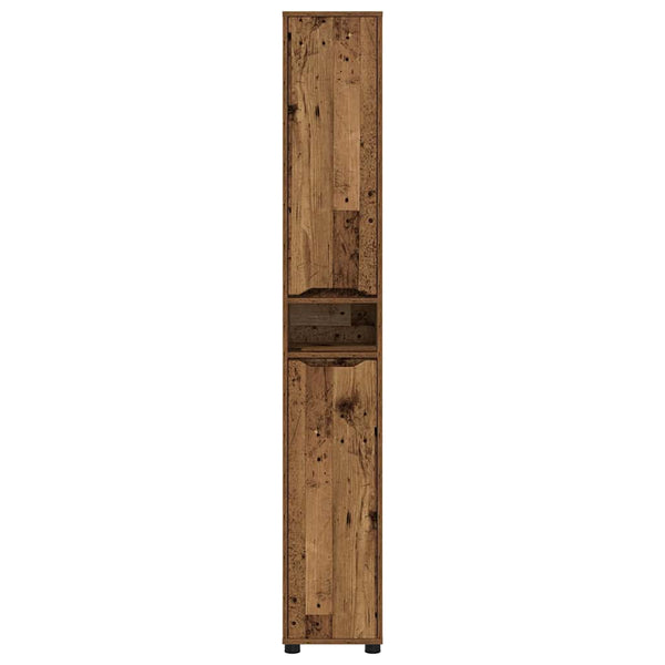 vidaXL Meuble de salle de bain bois de récupération 30,5 x 30 x 195 cm Bois d'ingénierie