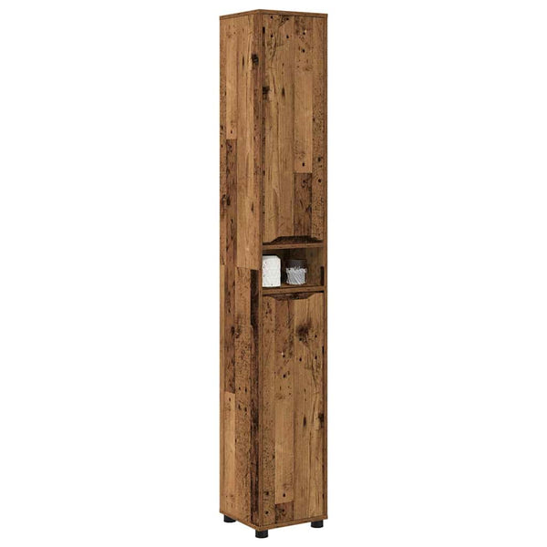 vidaXL Meuble de salle de bain bois de récupération 30,5 x 30 x 195 cm Bois d'ingénierie