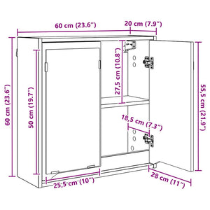 Weißer Badezimmerspiegelschrank 60cm