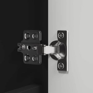 Schwarzer Badezimmerspiegelschrank 60 cm