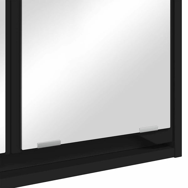 Schwarzer Badezimmerspiegelschrank 60 cm