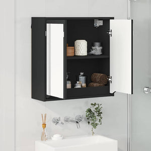 Schwarzer Badezimmerspiegelschrank 60 cm
