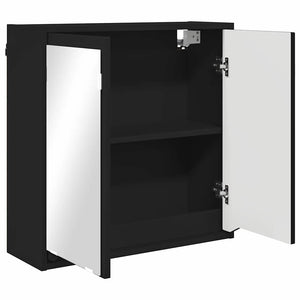Schwarzer Badezimmerspiegelschrank 60 cm
