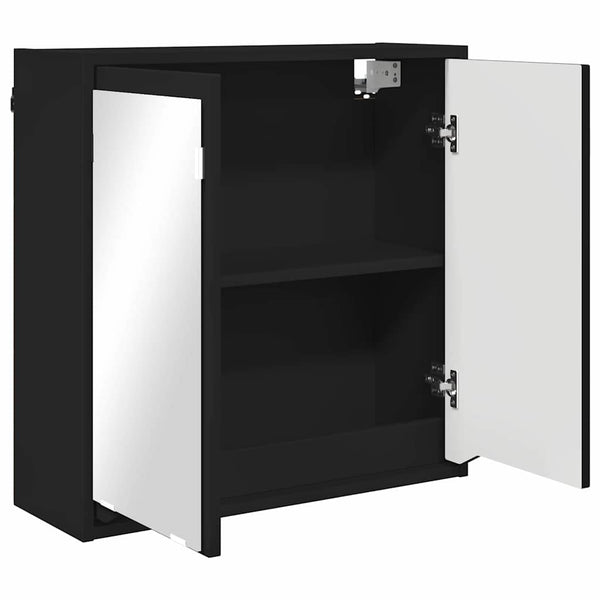 Schwarzer Badezimmerspiegelschrank 60 cm