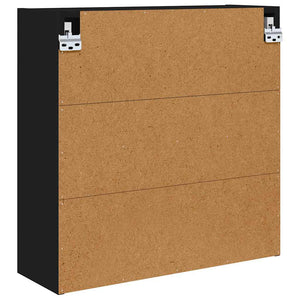 Schwarzer Badezimmerspiegelschrank 60 cm